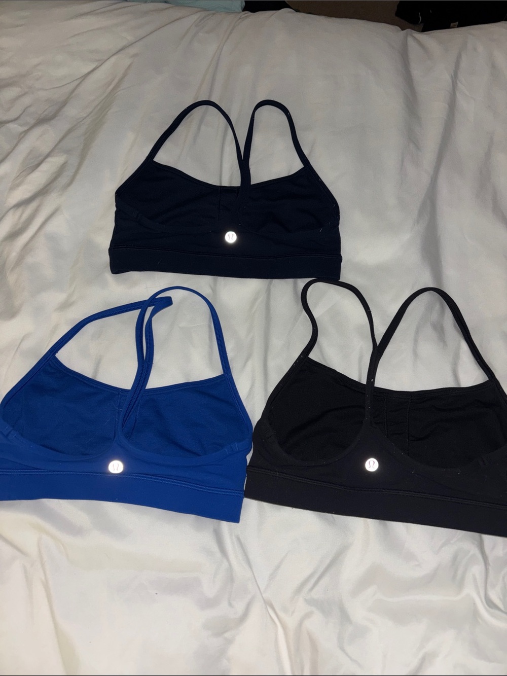 lululemon athletica Women's Strappy Low-Impact Sports Bras - Black & Blue